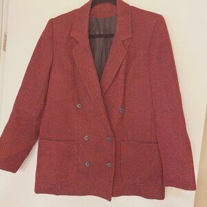 Vintage Wool Double-breasted Blazer